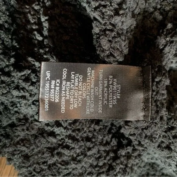 NWT Sanctuary Popcorn Cardi Chunky Knit Cozy Black Button Up Cardigan