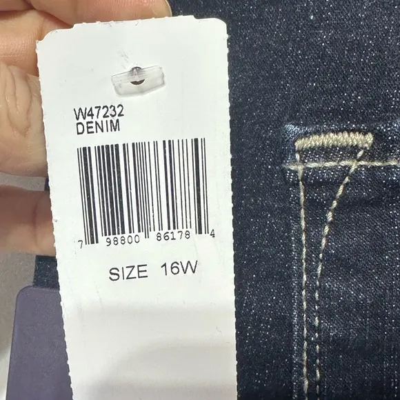 NYDJ - dark blue denim plus size bootcut jeans - 16w - NWT