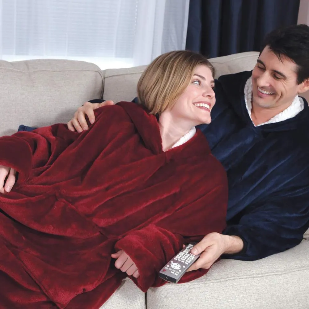 \One Size Extra Large Hood Soft Plush Blanket Outdoor/INDOOR Wool Hoodie