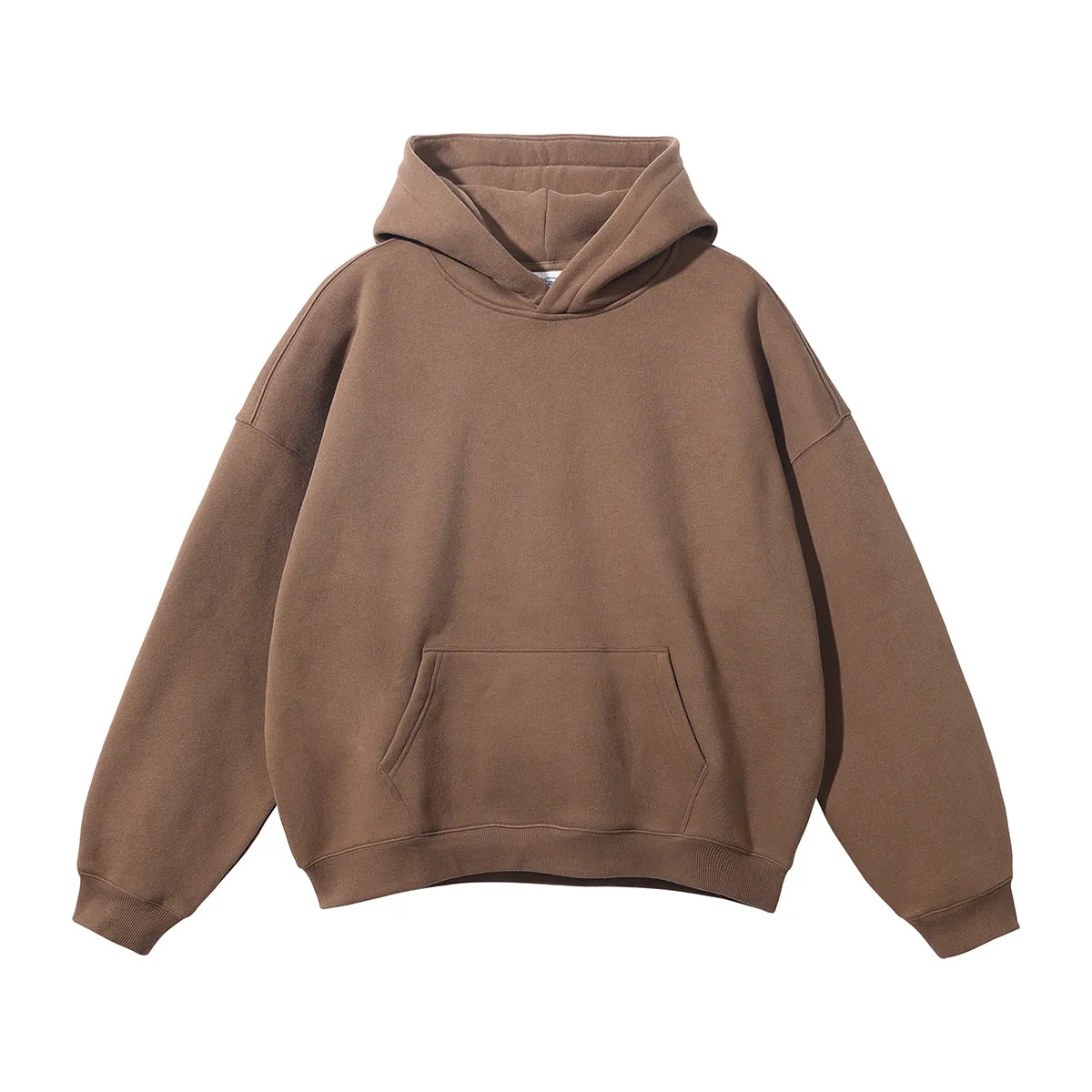 Oversized Plush Lining Plain Hoodie