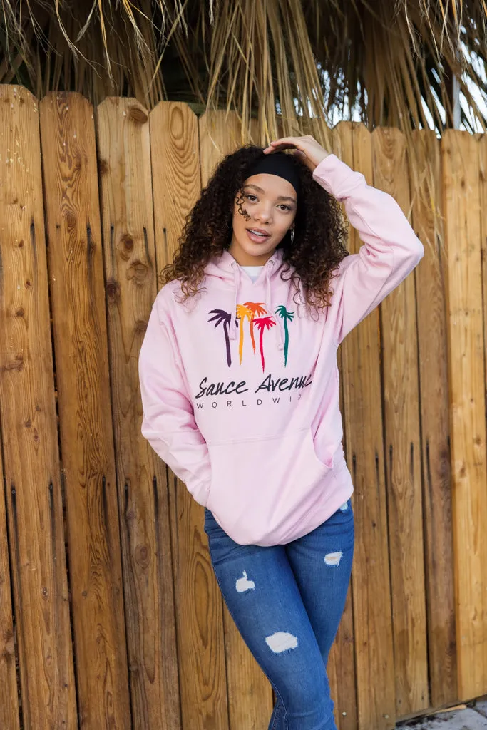 Palm Trees SA Worldwide | Light Pink Hoodie