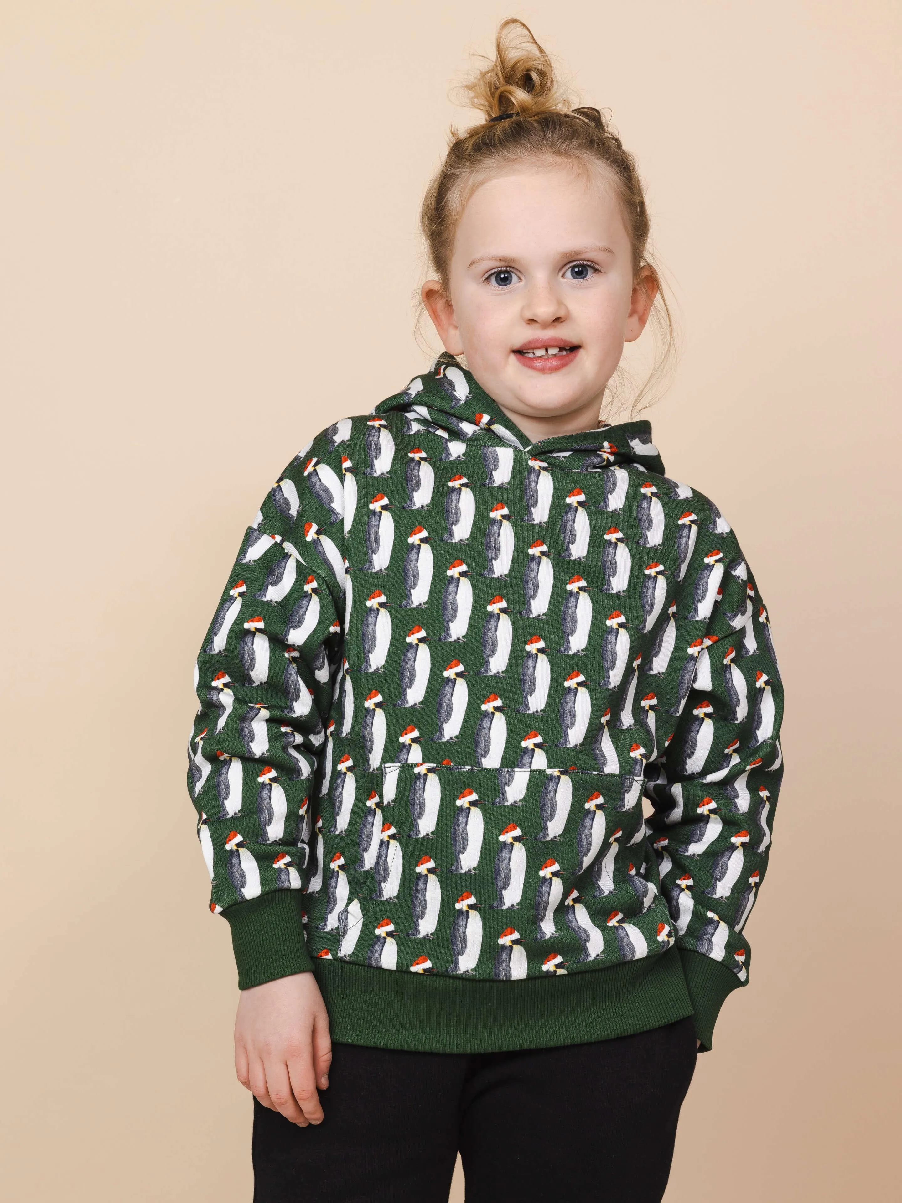 Penguin Xmas Oversized Hoodie Kids