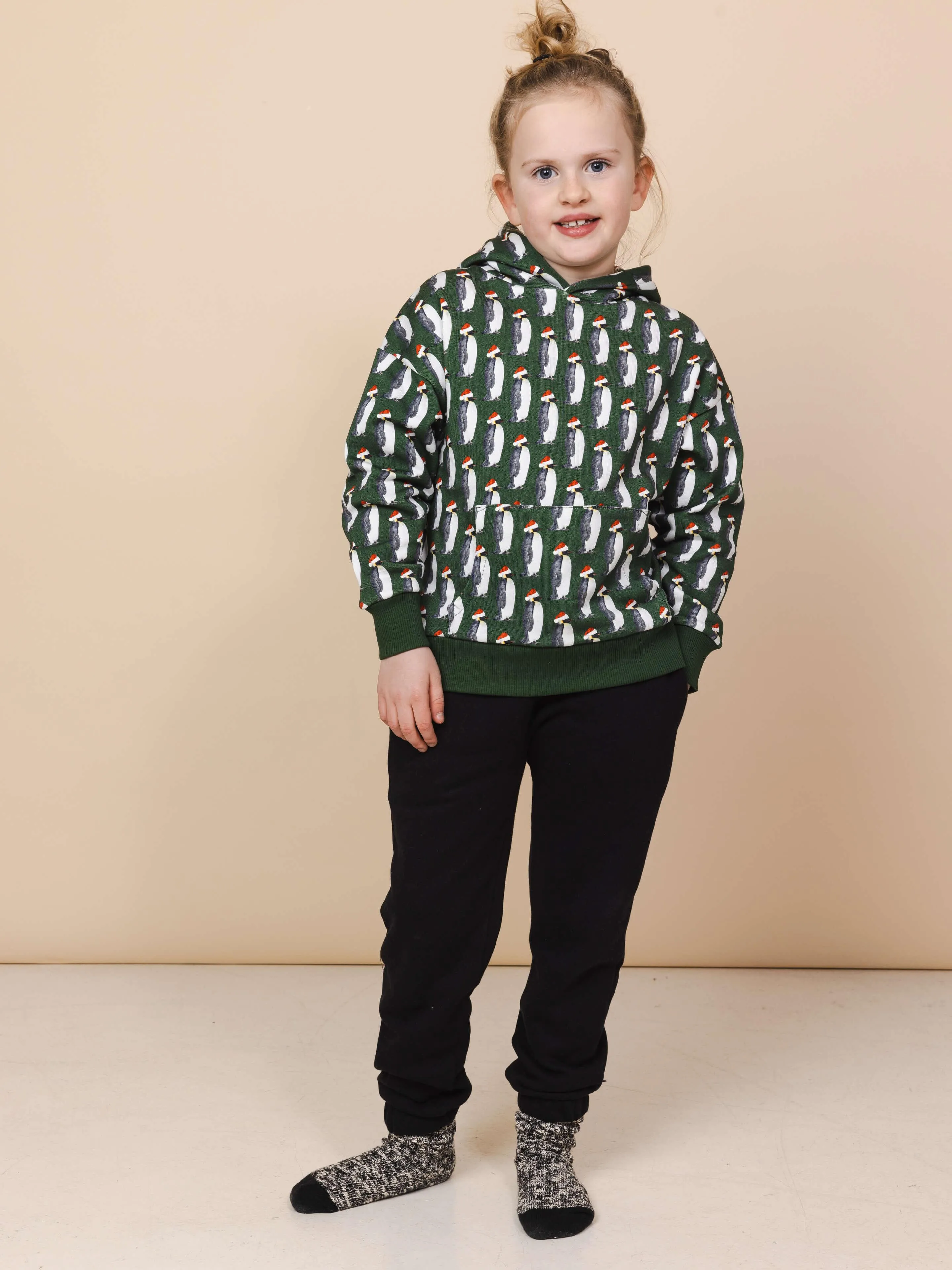Penguin Xmas Oversized Hoodie Kids