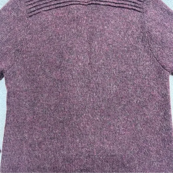 Peruvian Link Alpaca Cardigan Sweater Open Front Womens Pockets Chunky Wool Sz M