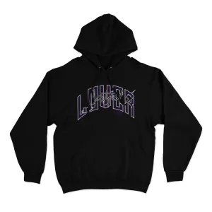 Plain Heart Hoodie (Black/Purple)