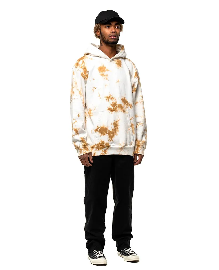 Plain Hoodie Beige Tie Dye