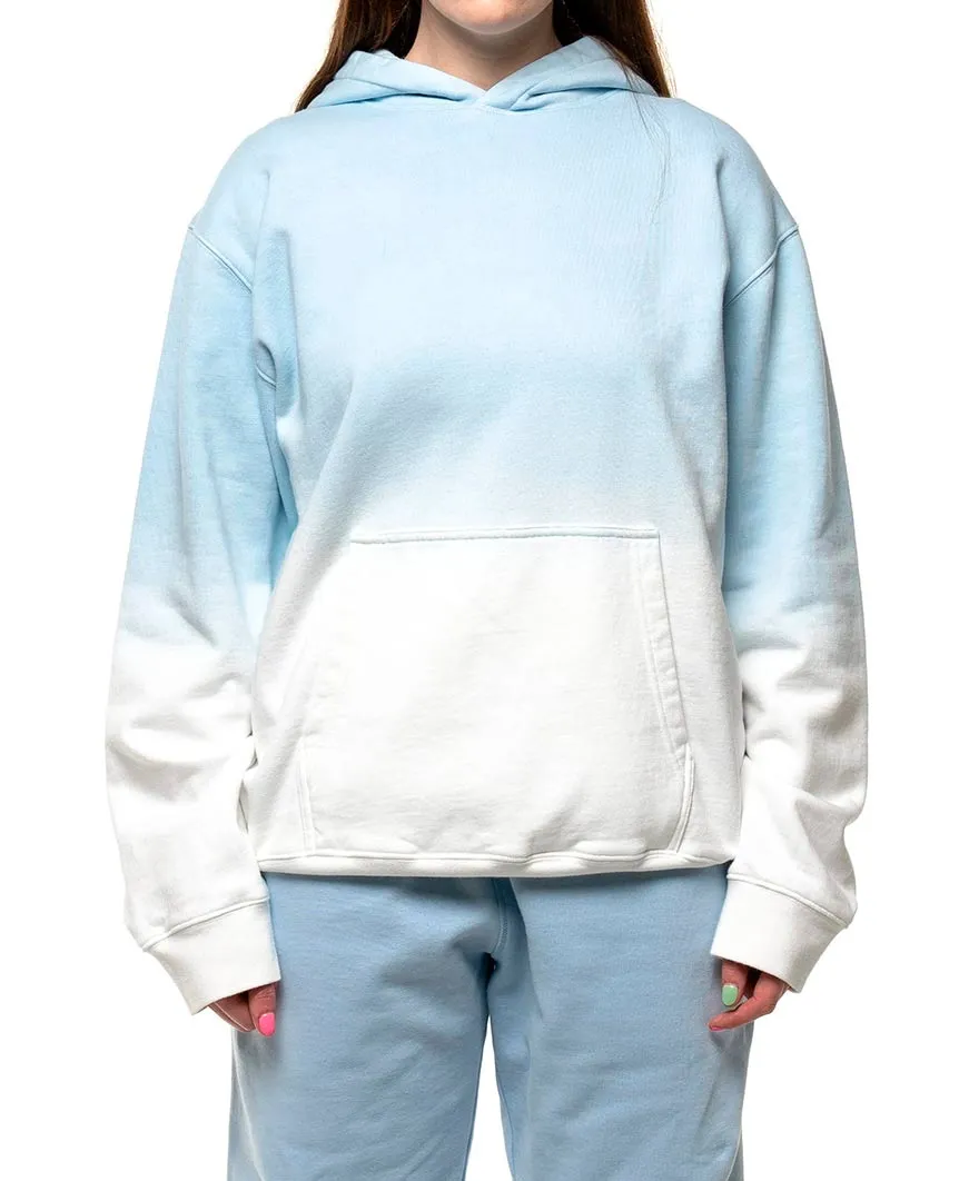 Plain Hoodie Dip Dye Baby Blue