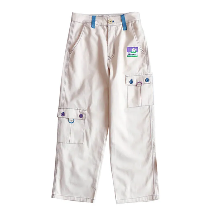 POCKET PATCH KAWAII CUTE STRAIGHT PANTS K060106
