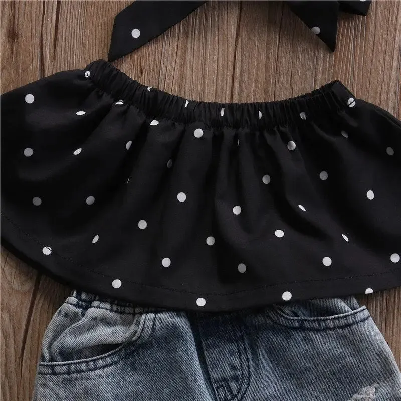 Polka Dot & Denim Outfit