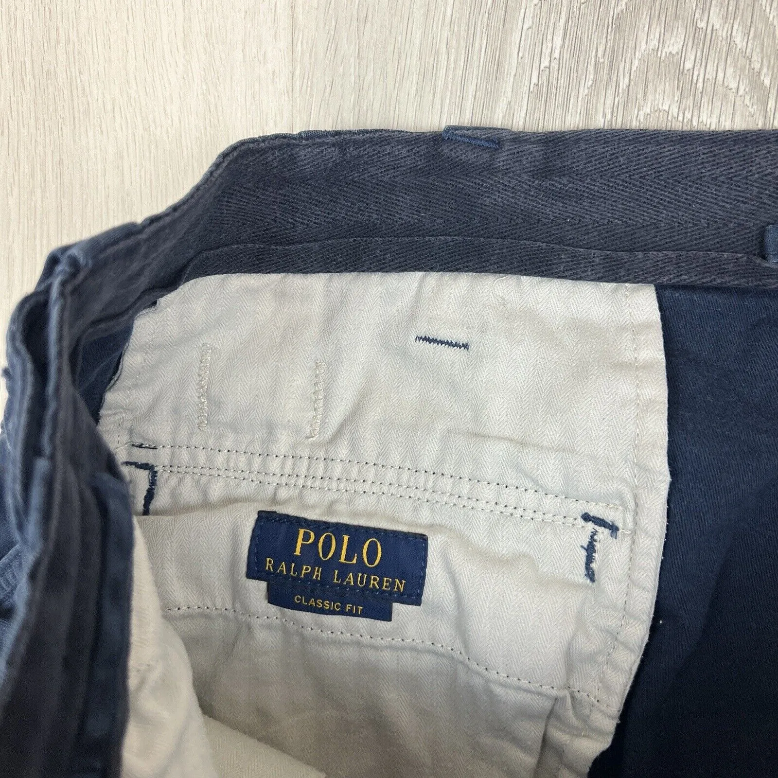 Polo Ralph Lauren Mens Classic Fit Navy Blue Cargo Shorts Size 40 Approx
