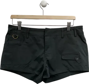 PrettyLittleThing Green Charcoal Twill Low Waist Cargo Shorts UK 10