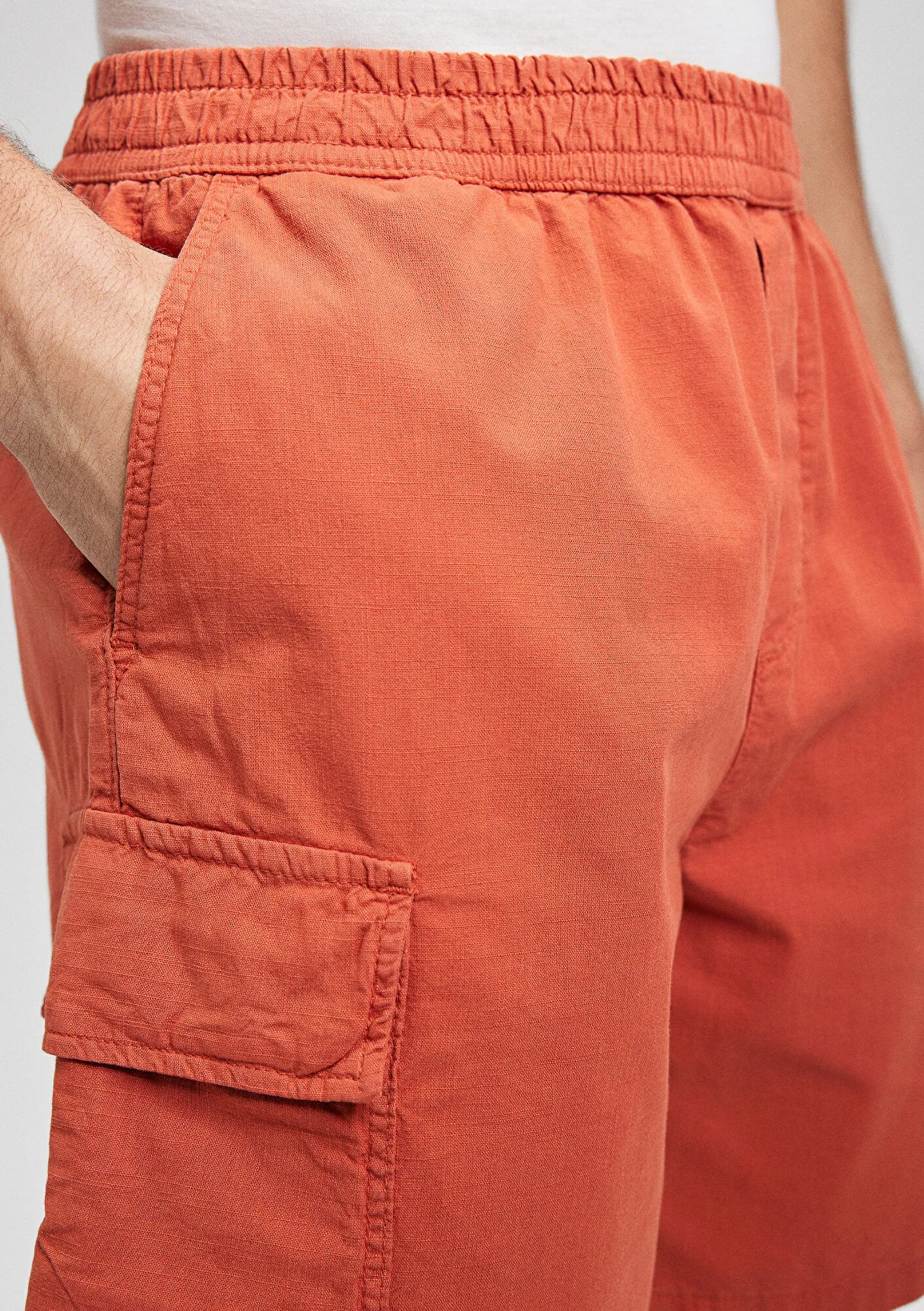 Red Cargo Shorts