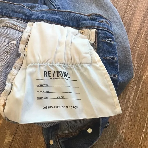 RE/DONE 90’s High Rise Ankle Crop Jeans