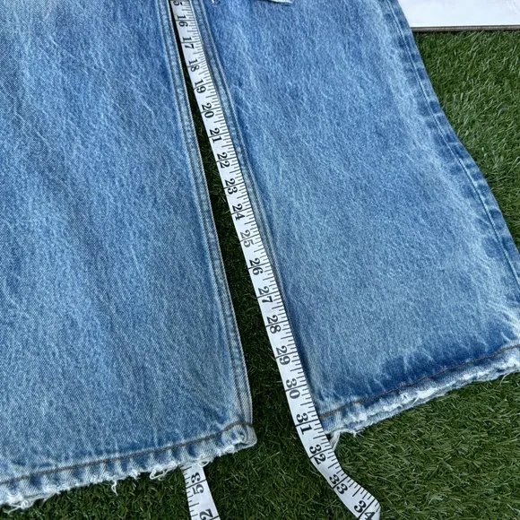 RE/DONE Originals 70s Bootcut Leg Jean in Weathered Indigo With Rip KneeSz 26