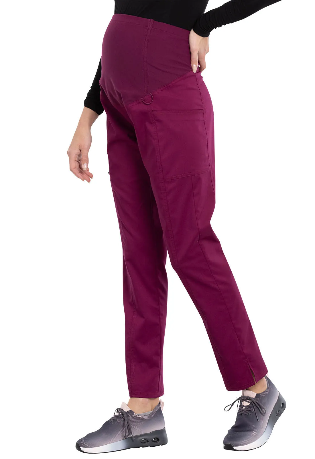 Revolution WW155 Maternity Straight Leg Pants Wine