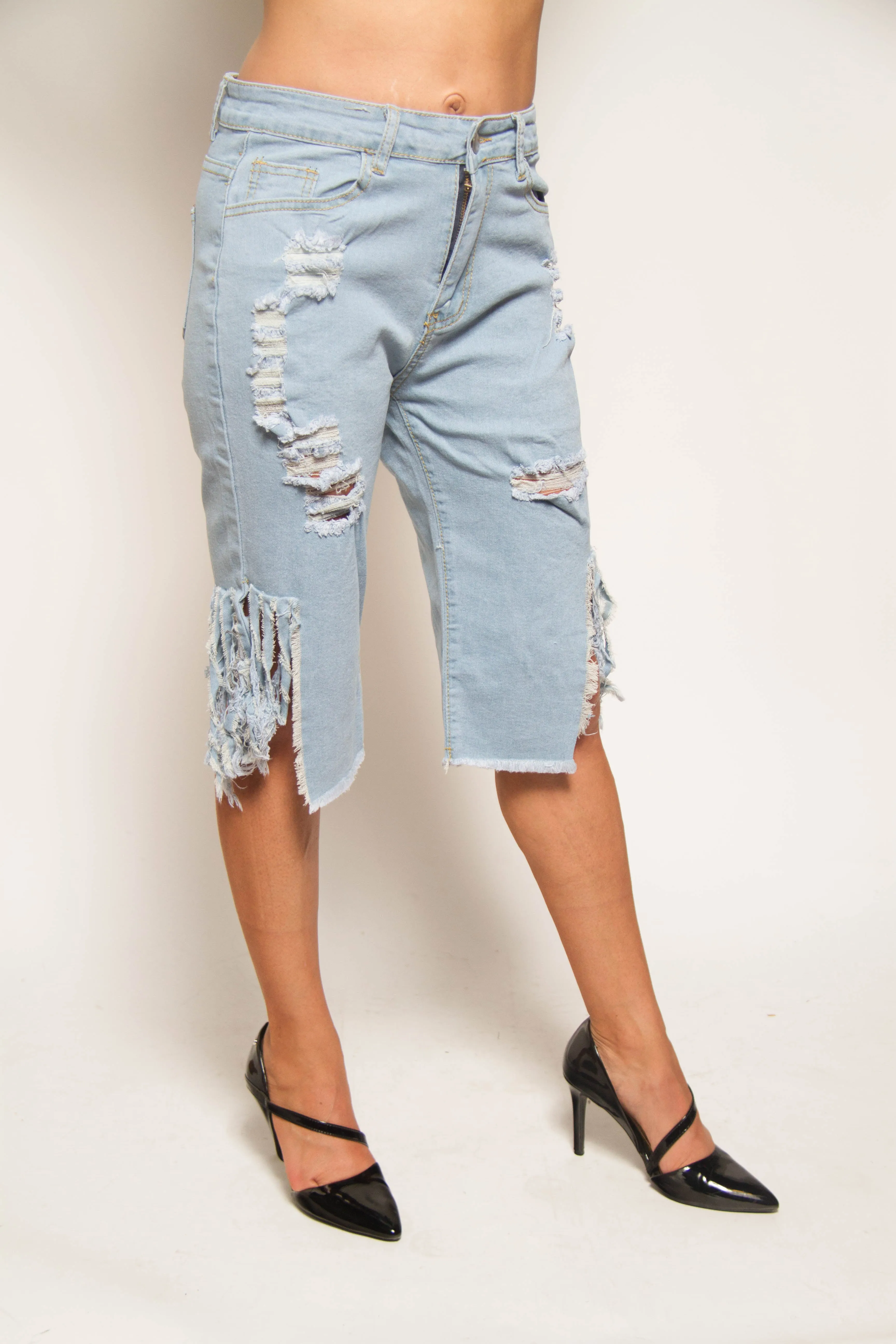 Ripped Jeans Short