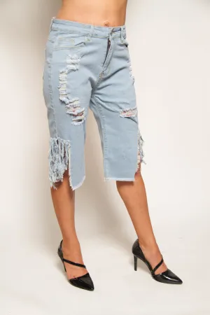 Ripped Jeans Short