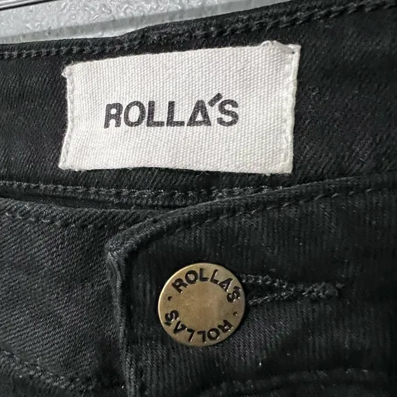 Rolla's Dusters Bootcut High Rise Slim Bootcut Jeans Cropped Hem Sz 27 Black EUC