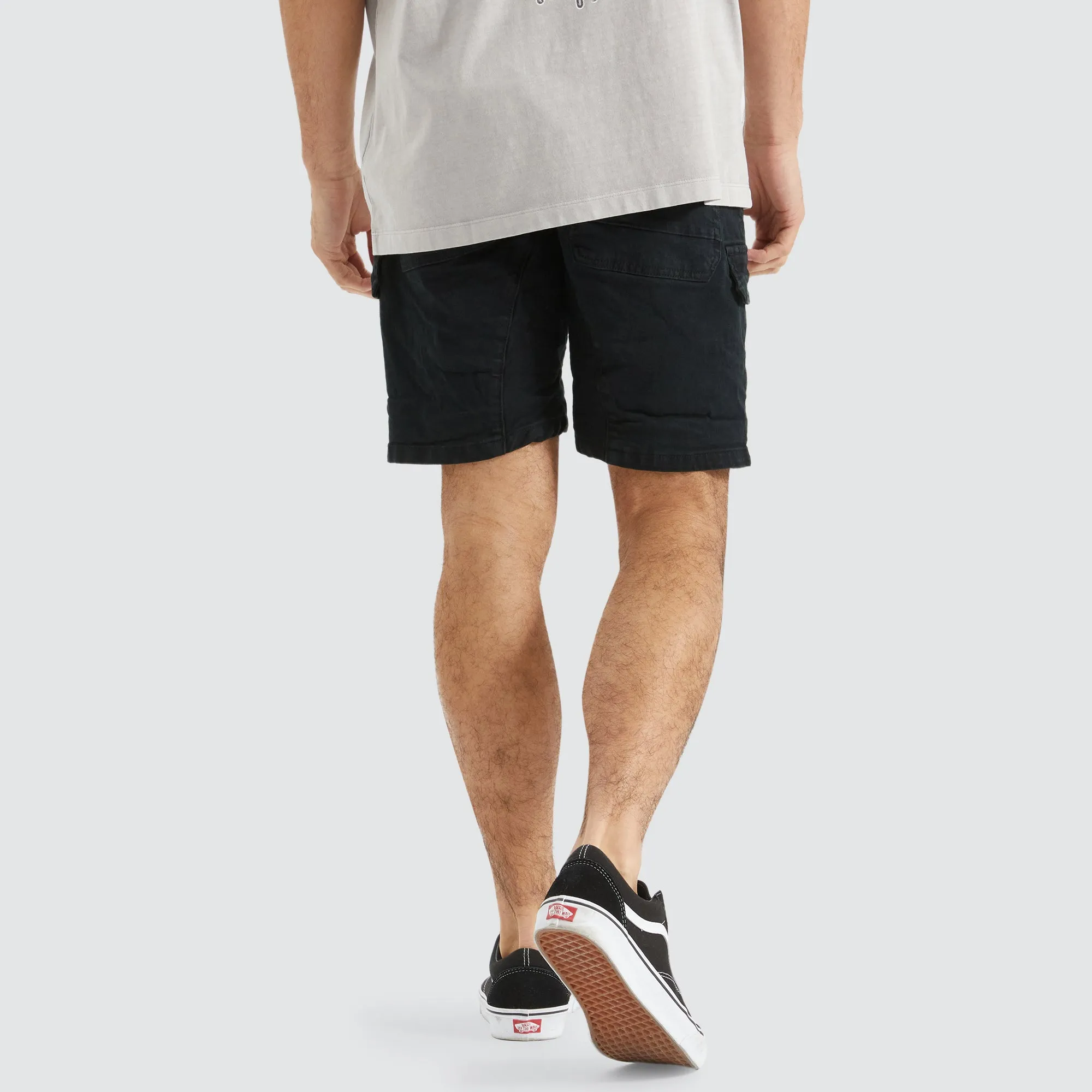 Salem Cargo Short Overdyed Black