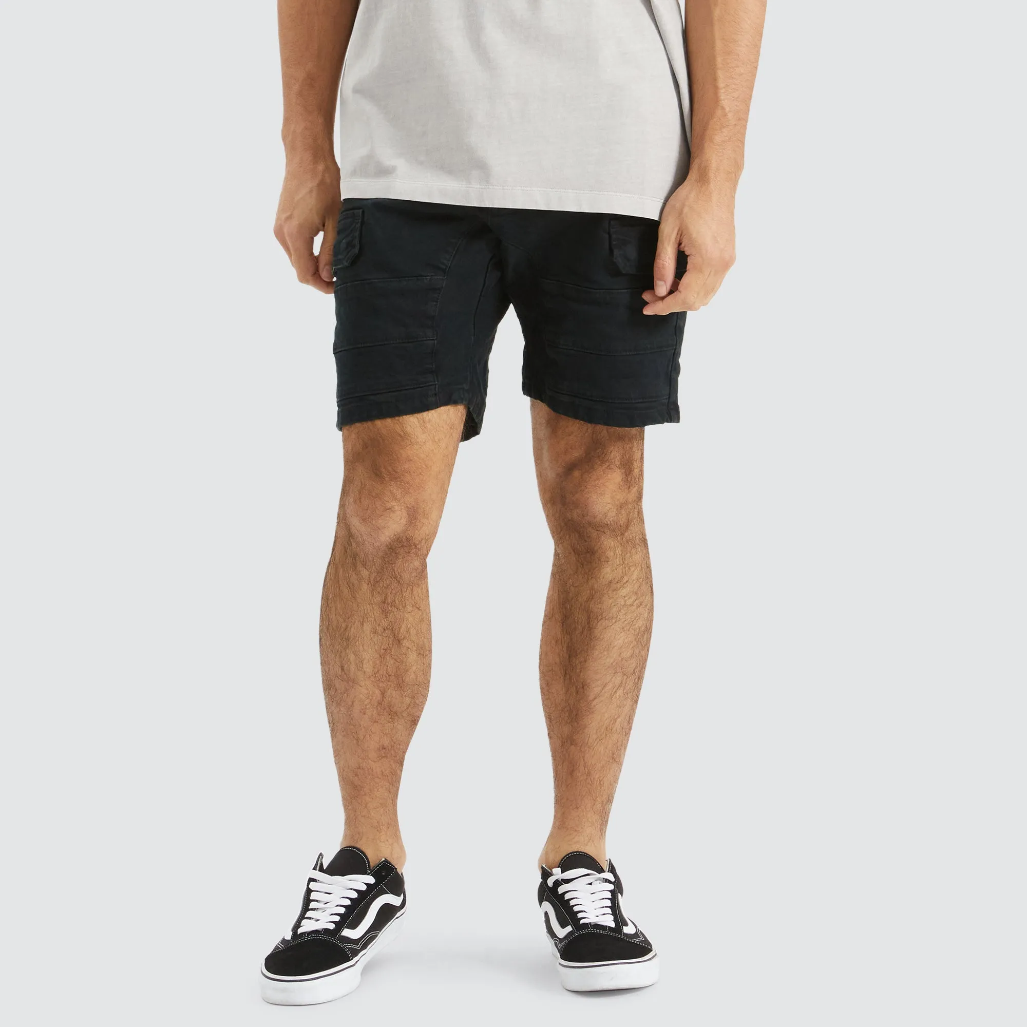 Salem Cargo Short Overdyed Black