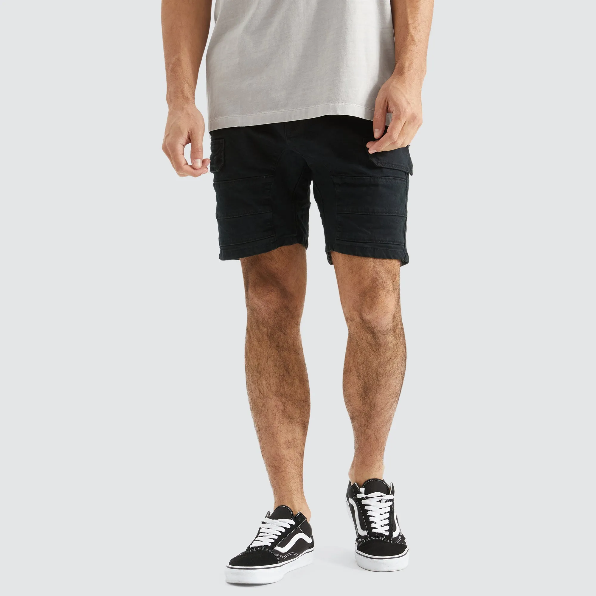 Salem Cargo Short Overdyed Black