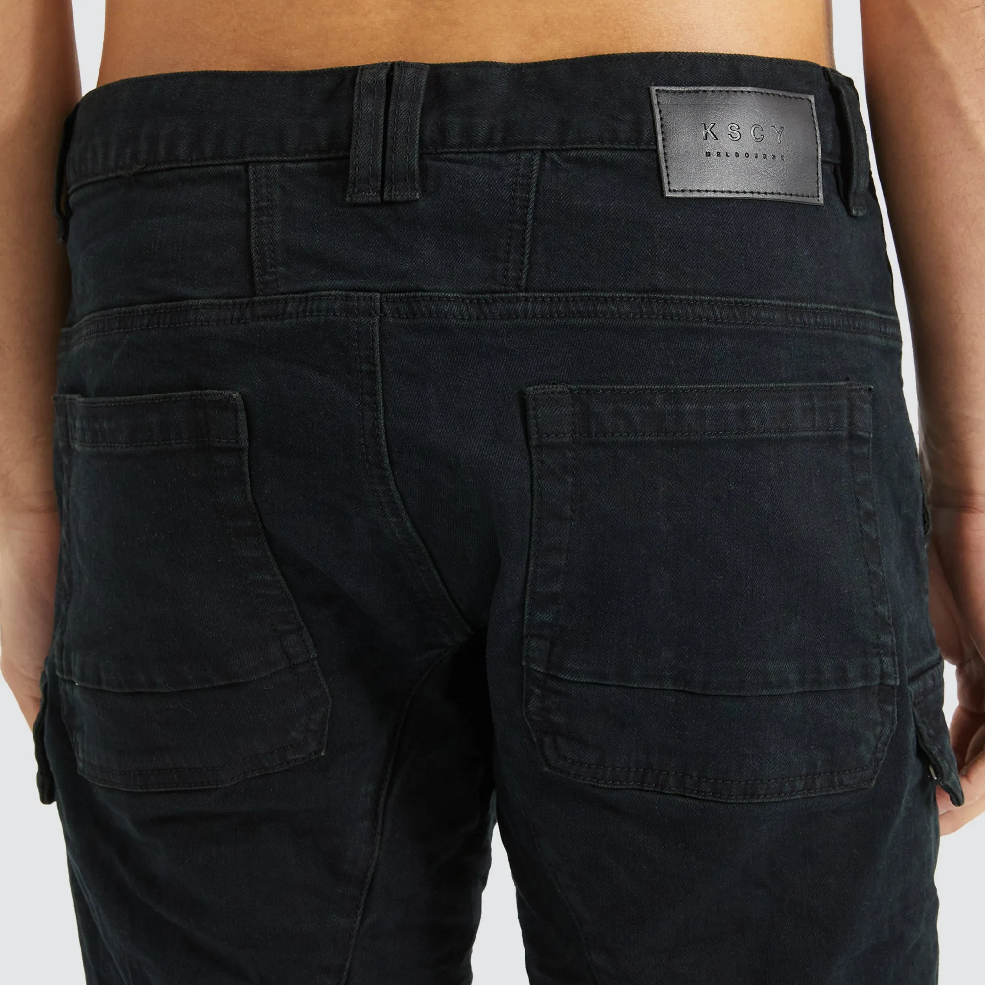 Salem Cargo Short Overdyed Black