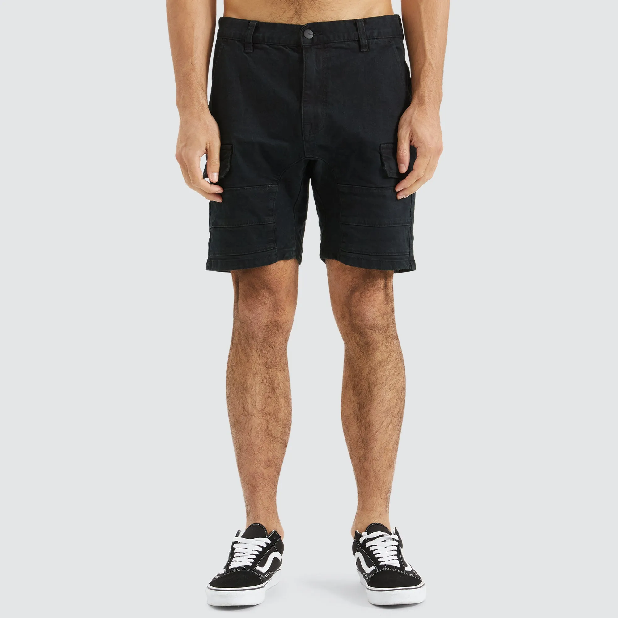 Salem Cargo Short Overdyed Black