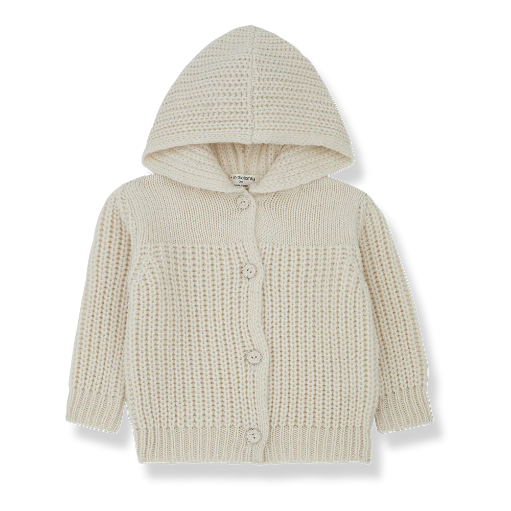Simo Ecru Hooded Sweater