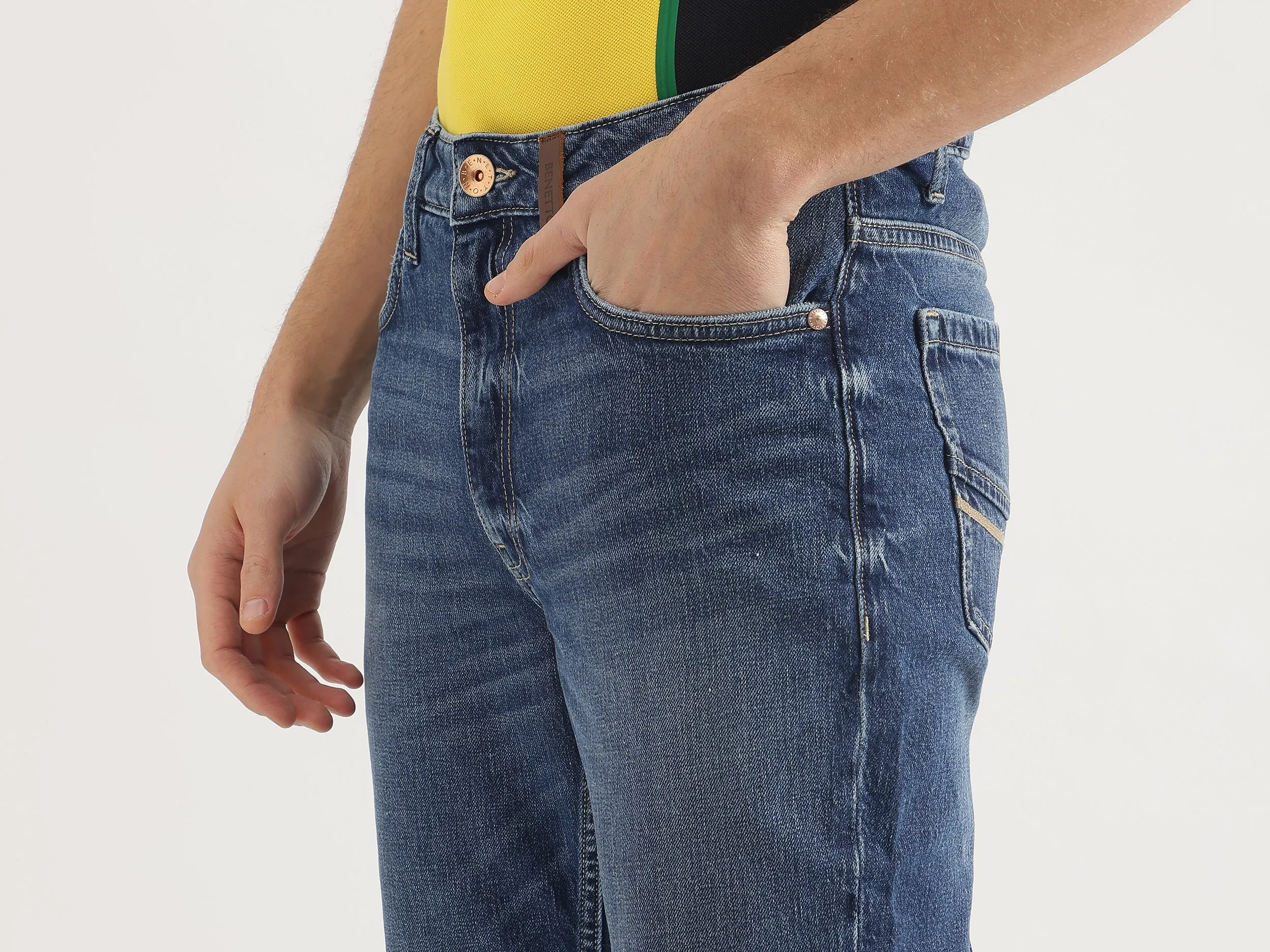 Solid Bootcut Fit Jeans