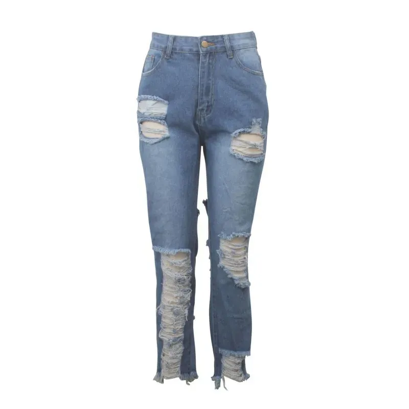 Stone Wash Ripped Skinny Jeans