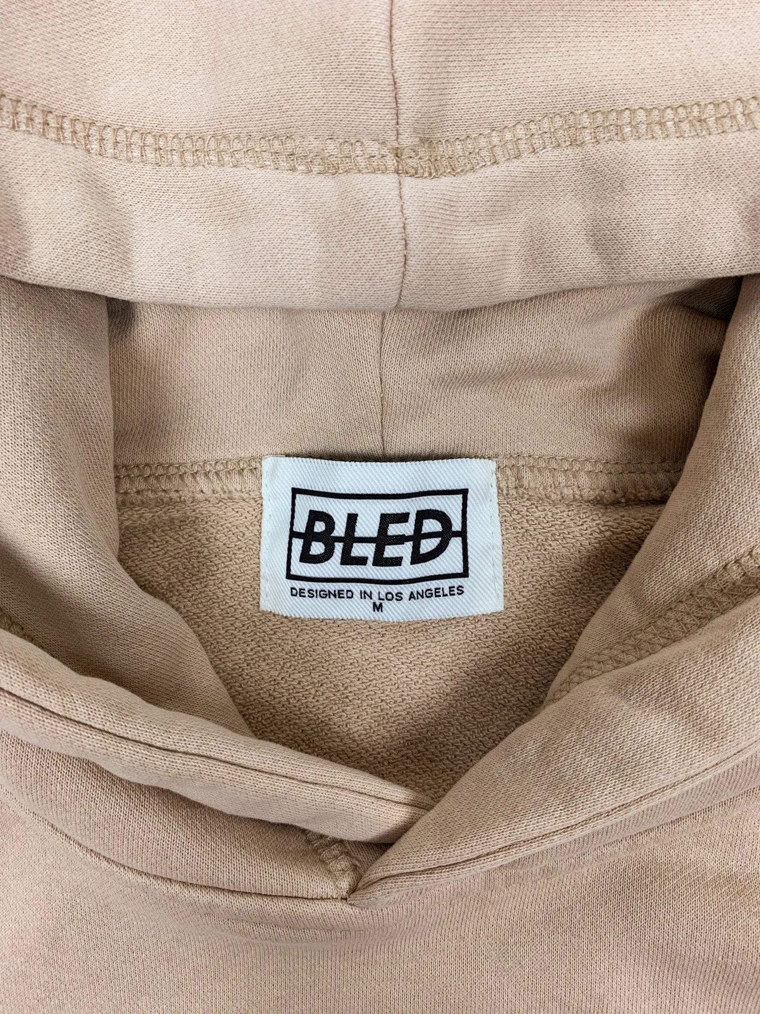 Stonewashed Good Fortune & Prosperity Hoodie - Nude Beige