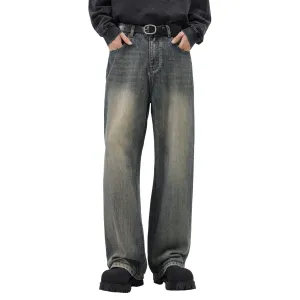 Straight Leg Casual Denim Pants