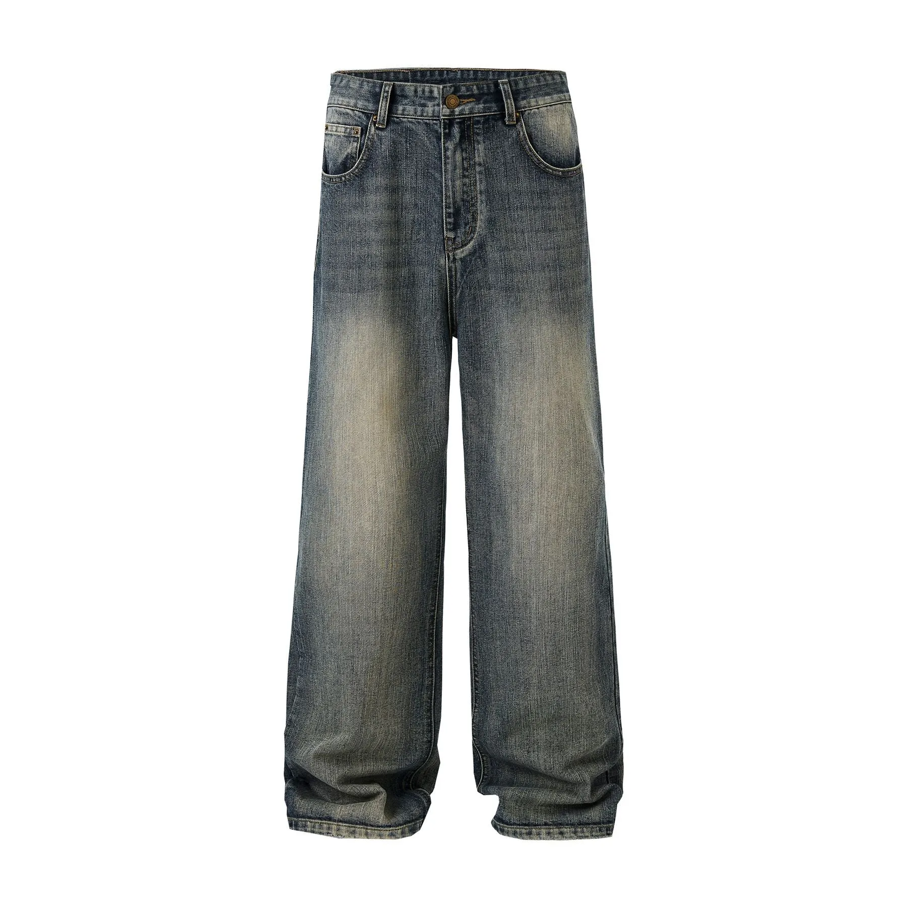 Straight Leg Casual Denim Pants