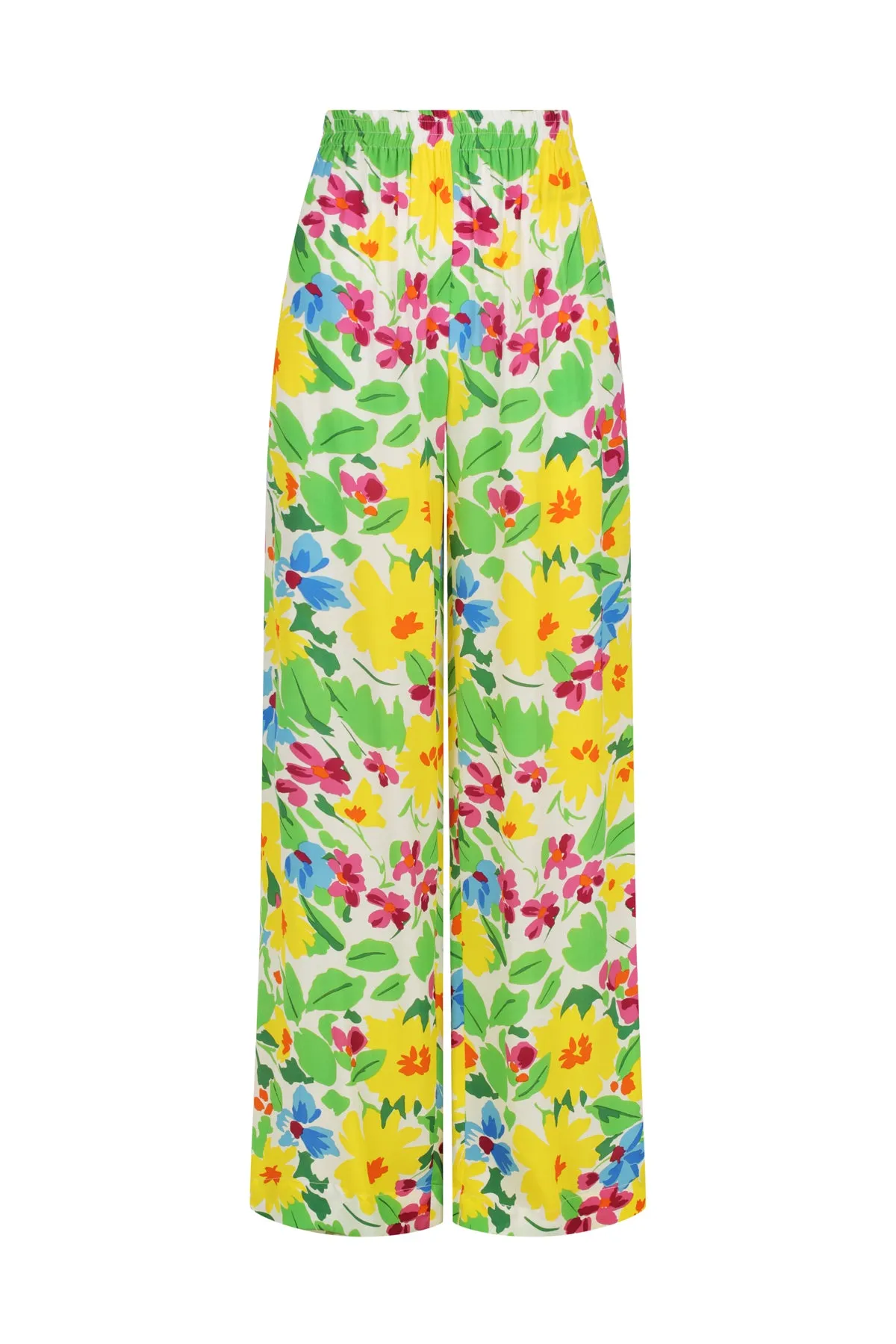 Strapless Ruffled Top | Straight Leg Pant