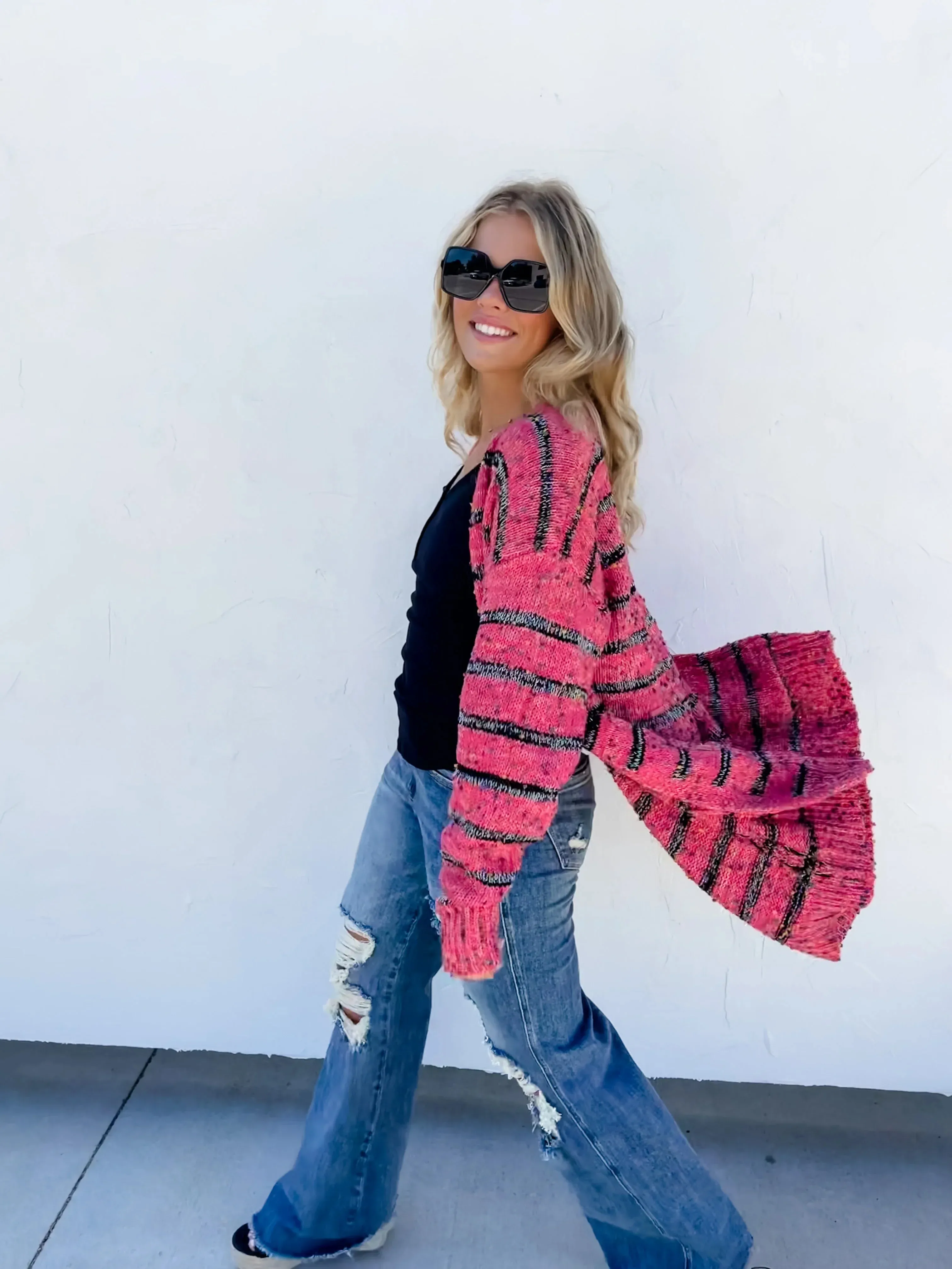 Stripe Miley Dot Cardigan In Assorted Colors