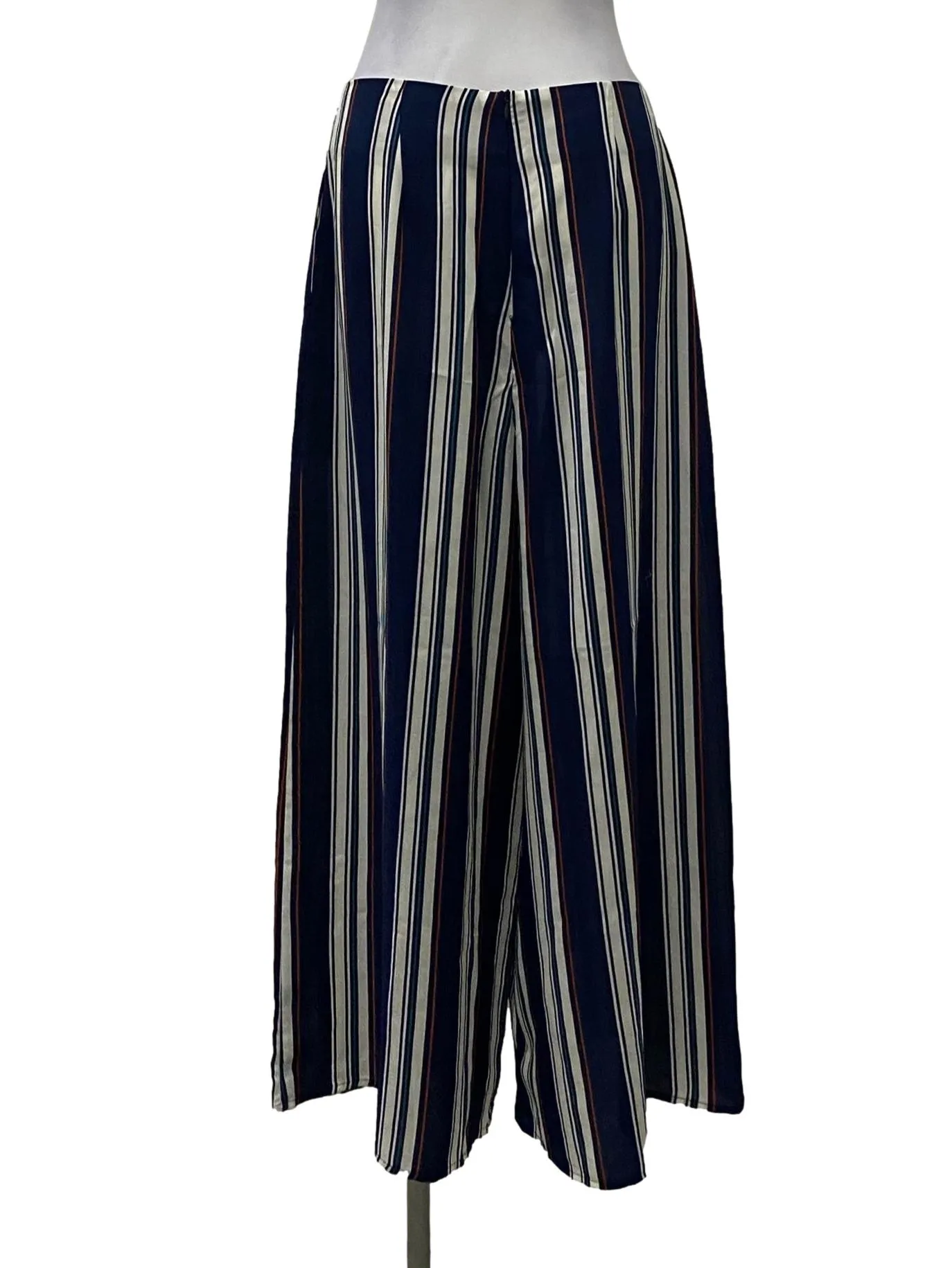 Striped Wide Leg Straight Pants