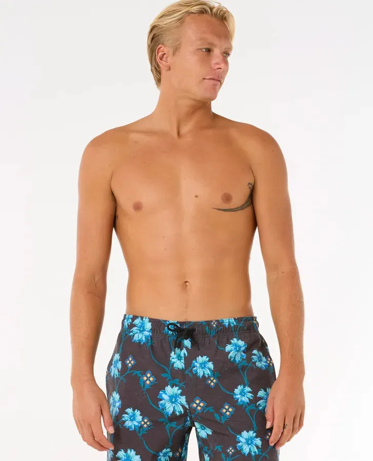 Surf Revival Floral Volley - Black