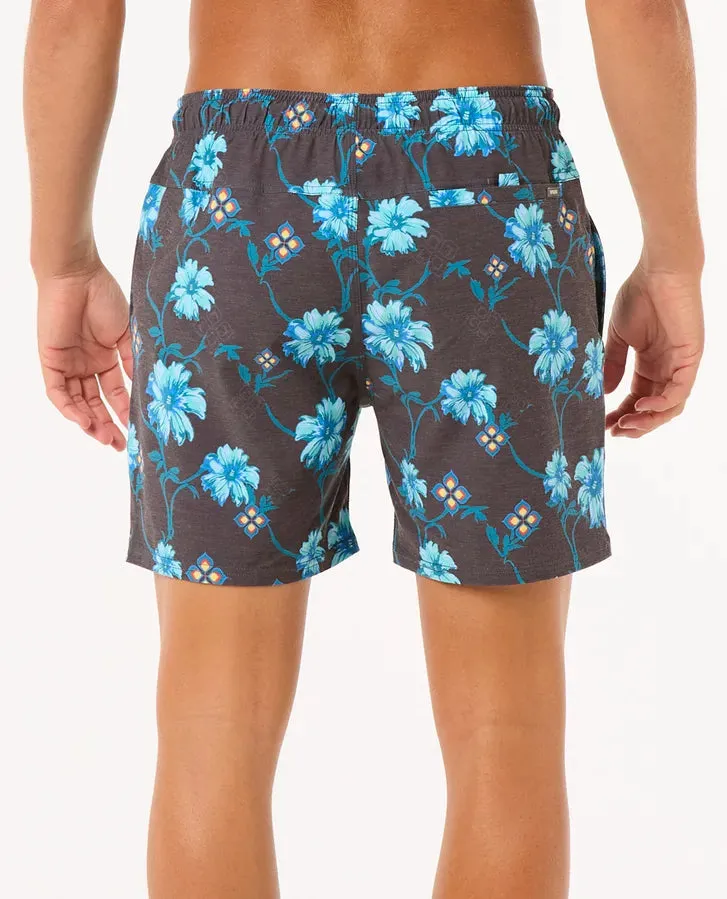 Surf Revival Floral Volley - Black