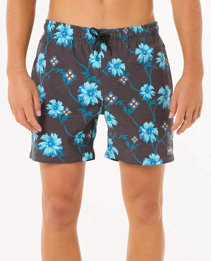 Surf Revival Floral Volley - Black
