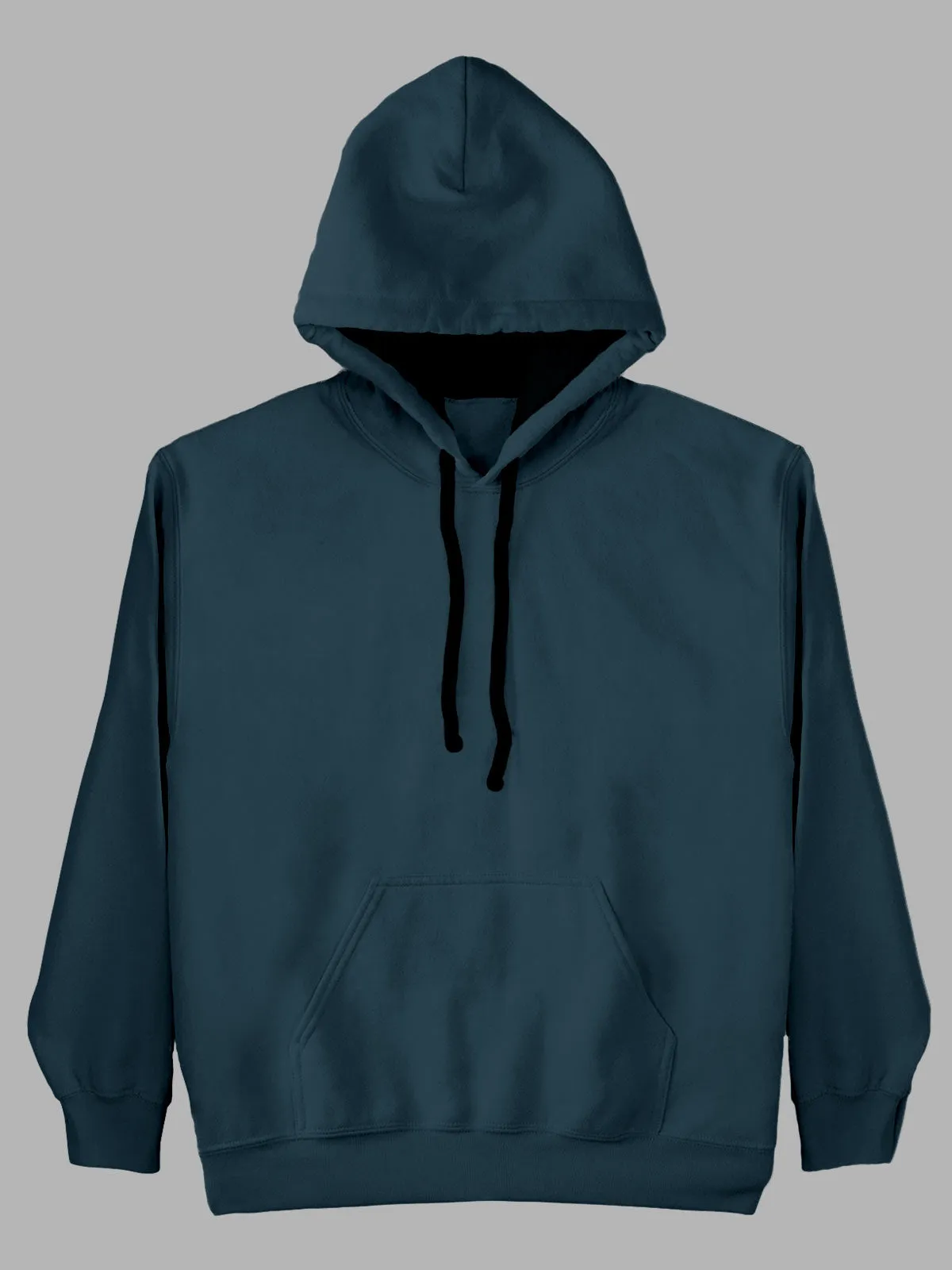 Teal Blue Plain Cotton Hoodie for Men & Women