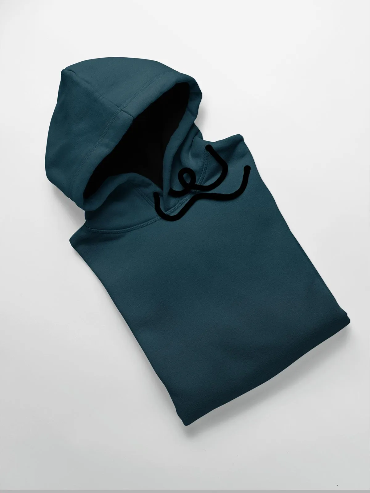 Teal Blue Plain Cotton Hoodie for Men & Women