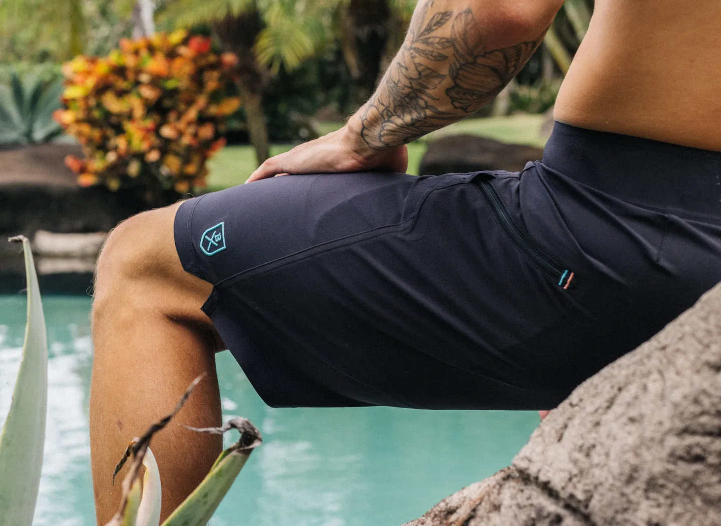 The Spartan Board Shorts -  11" Inseam - Makai Blue