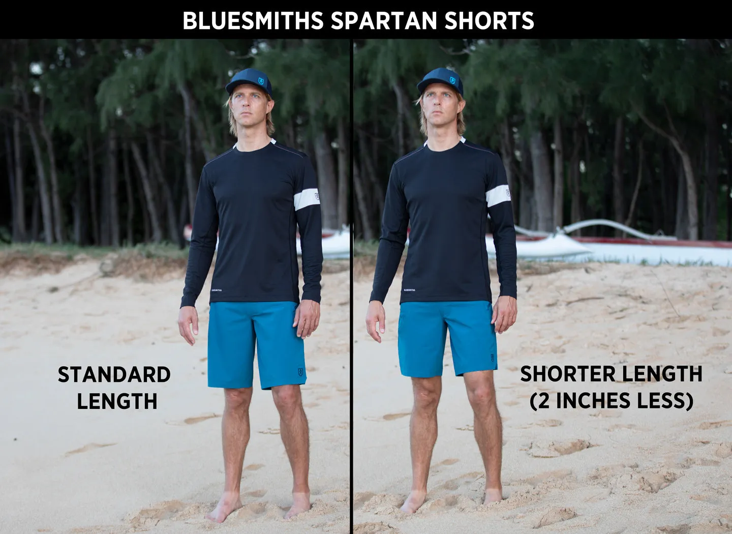 The Spartan Board Shorts -  11" Inseam - Makai Blue