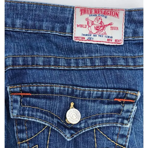 True Religion Joey Bootcut Jeans Twisted Seam Y2K Vintage Women's Size 30