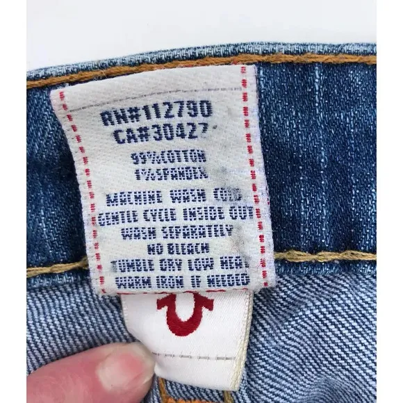 True Religion Joey Bootcut Jeans Twisted Seam Y2K Vintage Women's Size 30