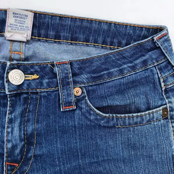 True Religion Joey Bootcut Jeans Twisted Seam Y2K Vintage Women's Size 30