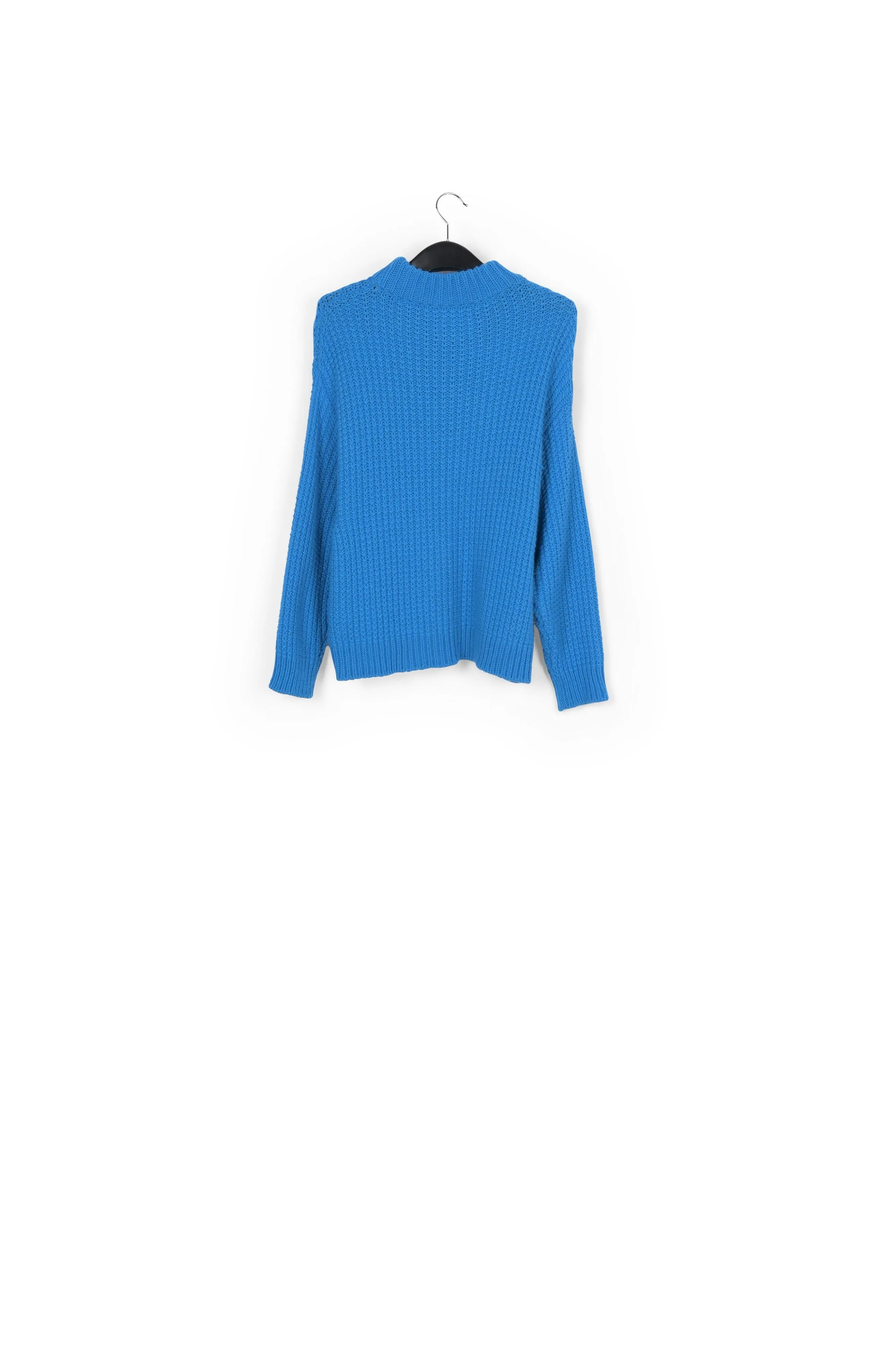 Turquoise knitted boxy sweater