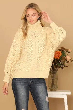 TURTLE NECK KNITTED SWEATER