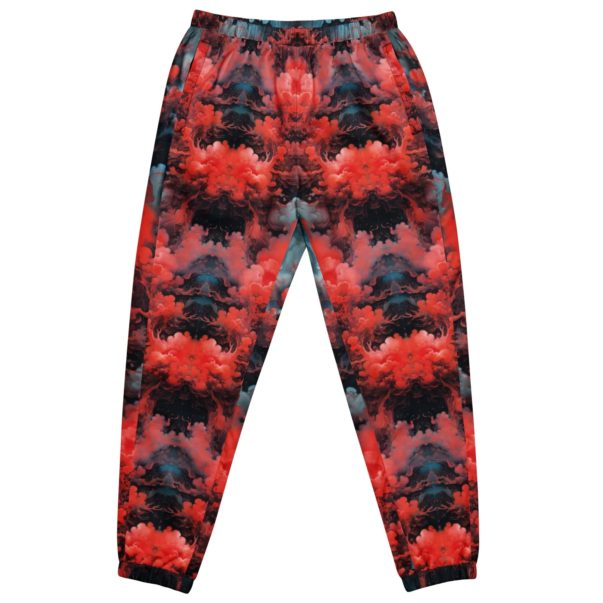 Unisex Track pants - Ethereal Crimson Flow - Dark