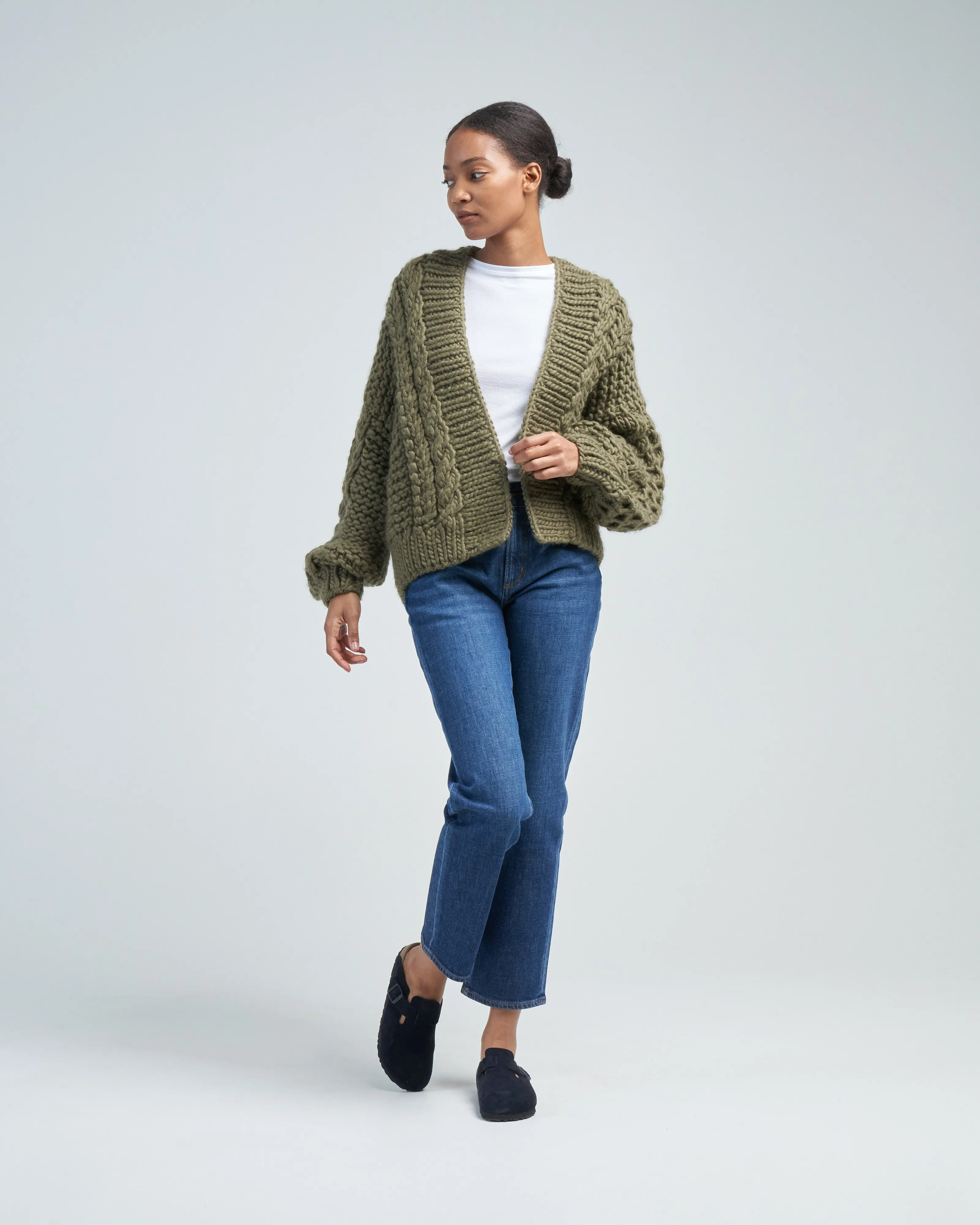 valia mixed stitch bomber